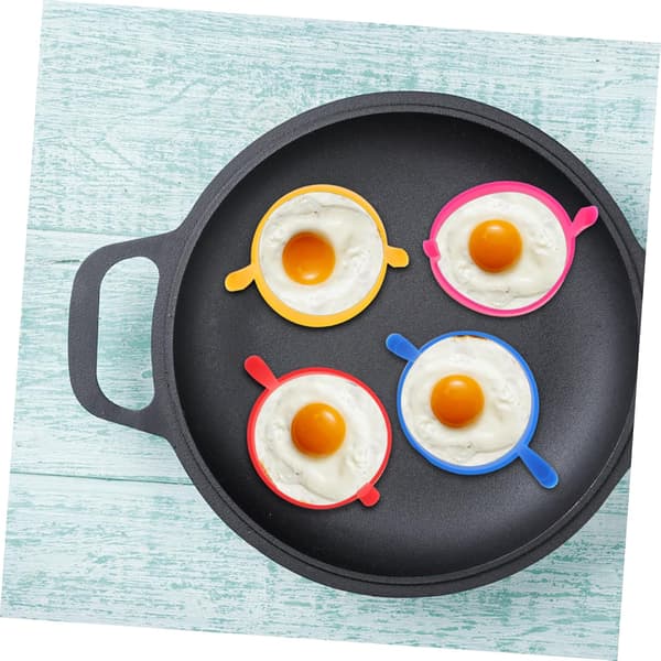 8 stk silikon eggeringer, non-stick stekte eggformer, omelettringer
