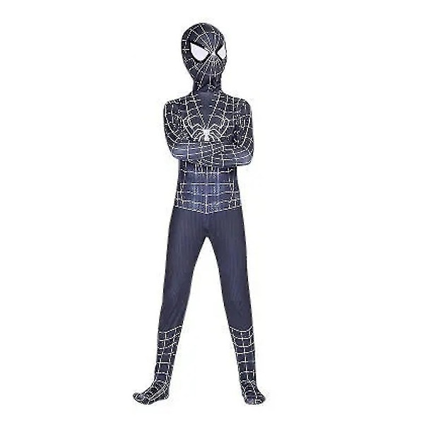 Venom Jumpsuit Barnkläder Superhjälte Fancy Up Zentai Bodysuit Prestanda Kostym 3-4 Years