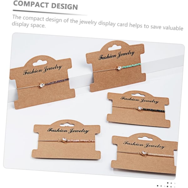 Lid Smooth Armbandsdisplaykort 50 st Smyckeskort Halsbandskortshållare för örhängesförvaring