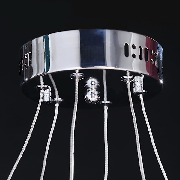 2-ringers 40 cm krystall LED-lysekroner sirkel anhengslampe