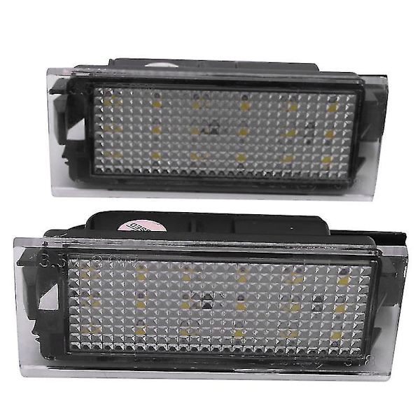 2 st LED-nummerplåtsbelysning för bil för Renault Megane 2 Clio Laa 2 Megane 3 Twingo Master Vel