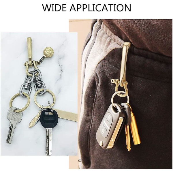 1 set S:n muotoinen ripustinkoukku ja messinkisolki avaimenperälle tasku vyön solki tee itse