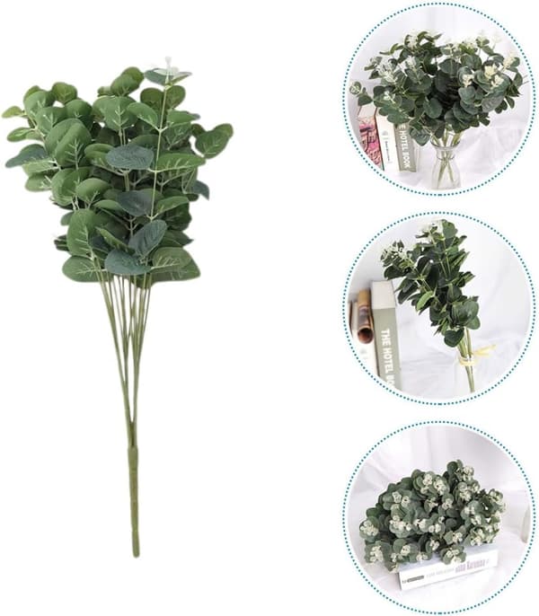 Falska eukalyptusblad Konstgjorda eukalyptusblad Plastblomma