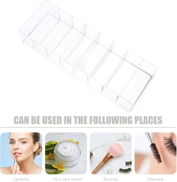 Akryl Læbestift Opbevaringsbeholder Sort Kosmetisk Displayboks Desktop Makeup Organizer