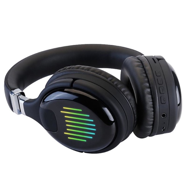 Head-on Foldbar Bluetooth-hodetelefoner Trådløse Spill 5.0 Stereo RGB black