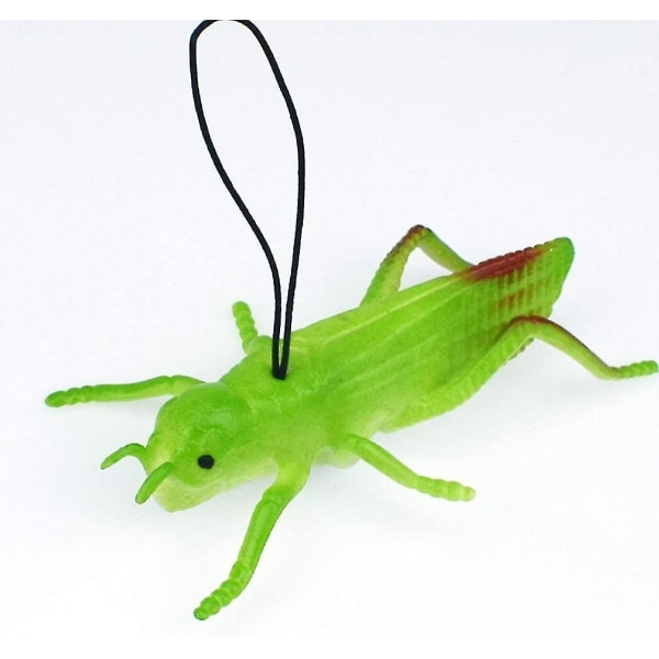 10 stk Plastgræshopper Insektlegetøj Fake Bugs Green