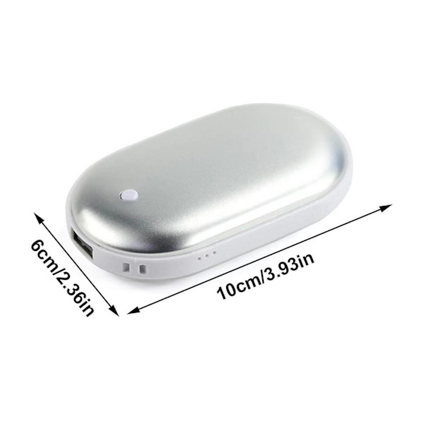 2 kpl Latautuvia Kädenlämmittimiä USB-Virtapankki Taskuun