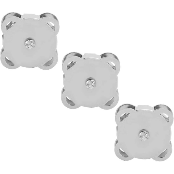 Metal Magnet Spænde Magnet Taske Spænde Snap Knapper Knapper Diy Tøj Taske Tilbehør (18,5 mm Lys Håndsyet Magnetisk Knap) Sølv 10 stk