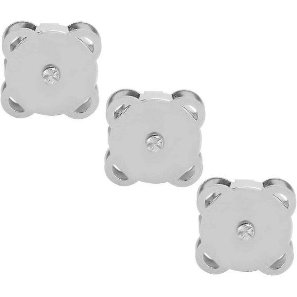 Metallmagnet Spänne Magnet Väska Spänne Snabbkopplingar Knappar DIY Kläder Väska Tillbehör (18,5 mm Ljus Handsydd Magnetisk Knapp) silver 10 st