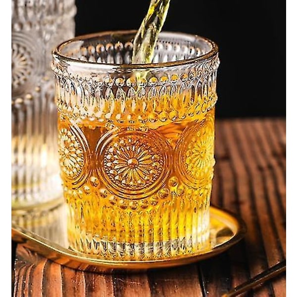 1 stk. 300ml Nordisk Phnom Penh Glas Retro Solsikke Vandkop