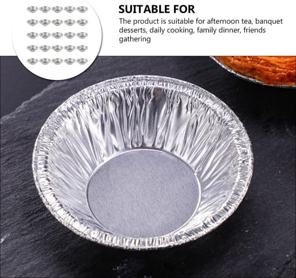 100 stk. engangs tærteforme af stanniol, non-stick bageforme til muffins, cupcakes og småkager