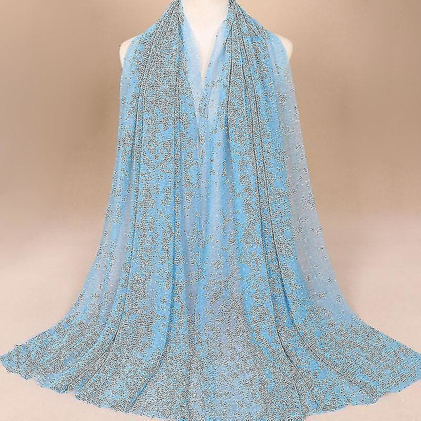 Sjal for kvinner, vår/sommer, pustende nylon, ensfarget