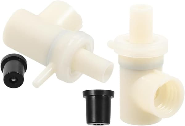 2 st väggmonterade tvålpumpbytespumpar för lotioner och flytande tvålar, plastmaterial, vit färg