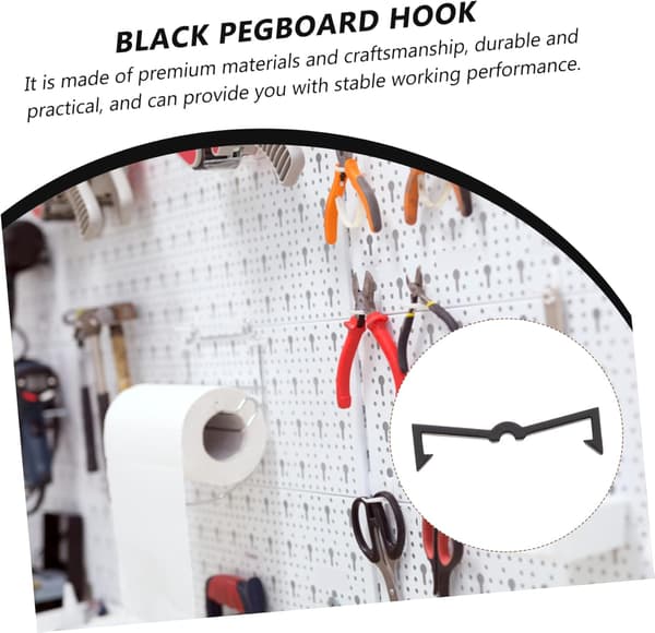 200 stk. Peg Locks Pegboard Kroge Organizer Garage Værktøjsopbevaring Display Krog