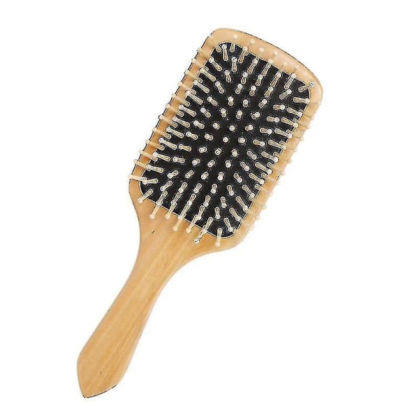 Wood Paddle Hairbrush Cushion Massage Hair Comb Brush