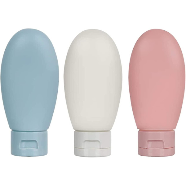 3-delat Reseflaska Set för Fyllning, 60ml Reseflaskor, Läckagesäkra