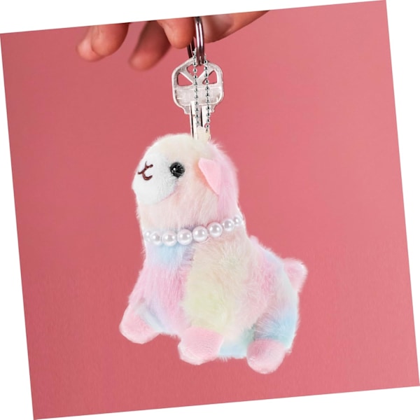 Alpaca Udstoppede Dyr Nøglering Vedhæng Plyslegetøj