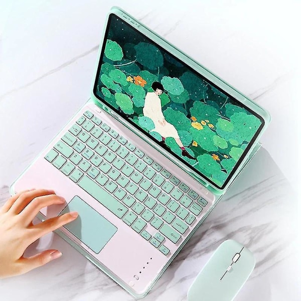Qwert Langaton Näppäimistö iPad Pro 11 Kosketuslevy Vihreä