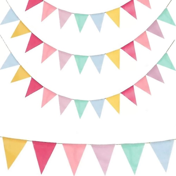 4 st Bunting Flaggband Pennant Girlang Utomhus Dekoration för Bröllop Fest Jul Födelsedagsfirande