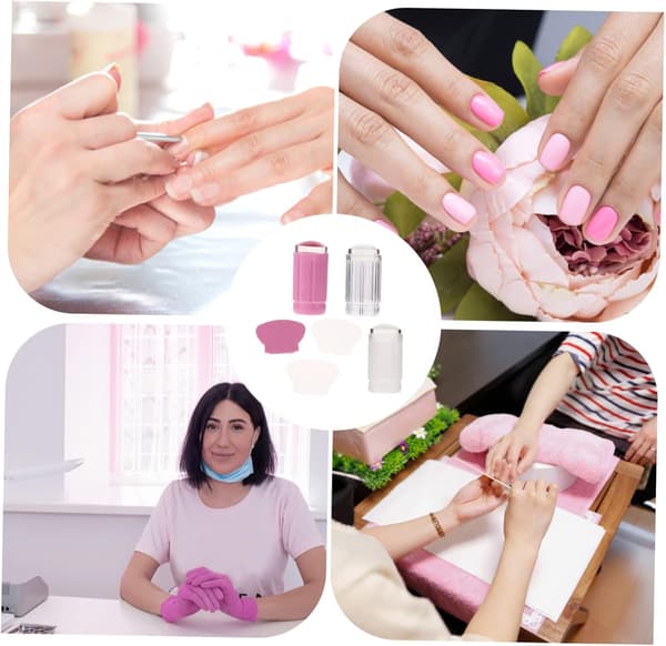 6 stk. neglekunststempel silikoneforsegling negledesign sæt værktøjer til manicure
