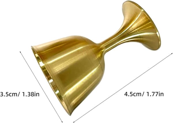 Tilbedelseskopper Messingkalk 2 stk Små 4,5 cm Dekorative Metallkopper for Tempelritualer og Servering