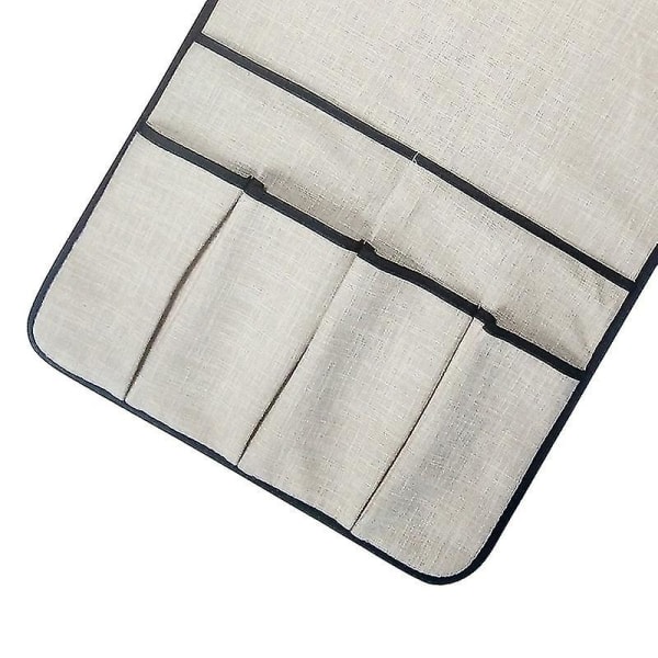 Sohvan käsinojan organizer , jossa 6 taskua kaukosäätimen pidike sohvatuolissa, käsinojan säilytyspussi lehdille