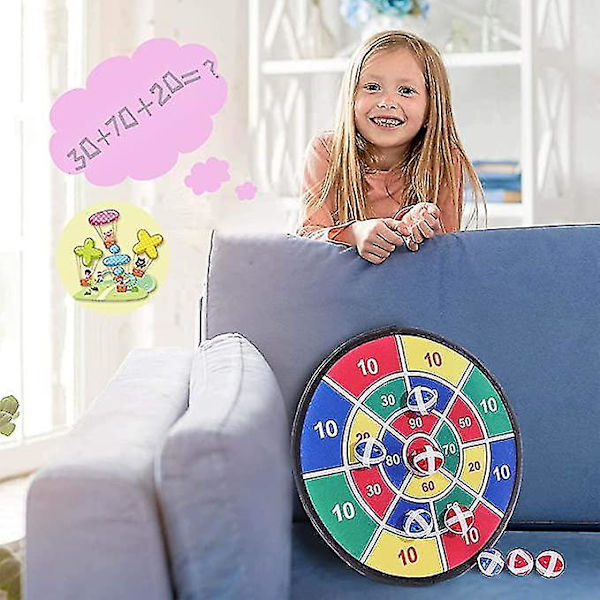 Säker Darttavla 30cm Spel Barn Velcro Darttavla 6 Bollar