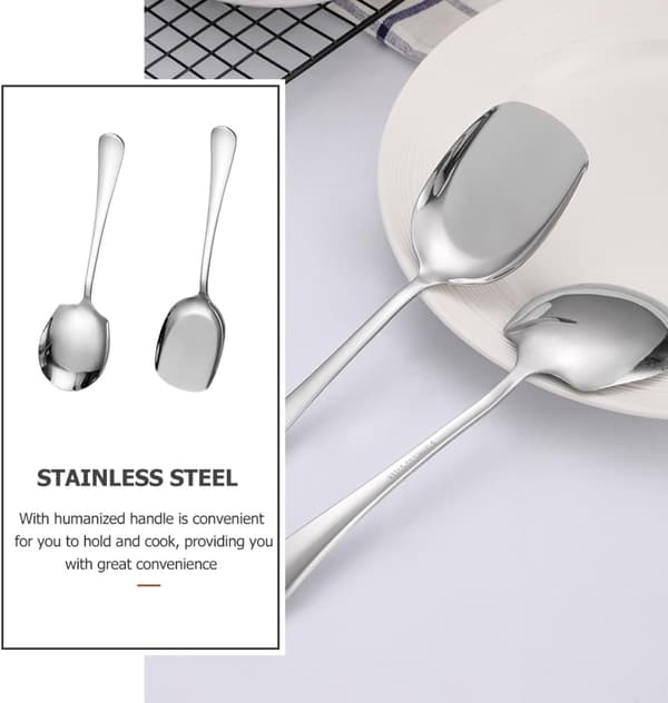 Serveringsskedset Rostfritt Stål Matserveringssked Reptålig Delikat Design Silver