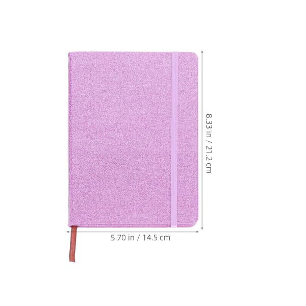 Hardcover Glimmer Notesbog A5 med Elastikbånd, Moderne Skrivedagbog