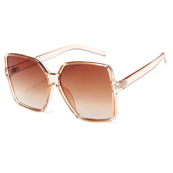 Solglasögon Dam, överdimensionerade fyrkantiga solglasögon för kvinnor, Solglasögon Damer Designer Stor Stor Fram