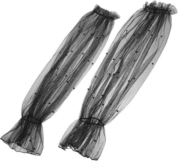 Brudbröllop Tyllnät Fingerlös Armärm för Bröllopsklänning