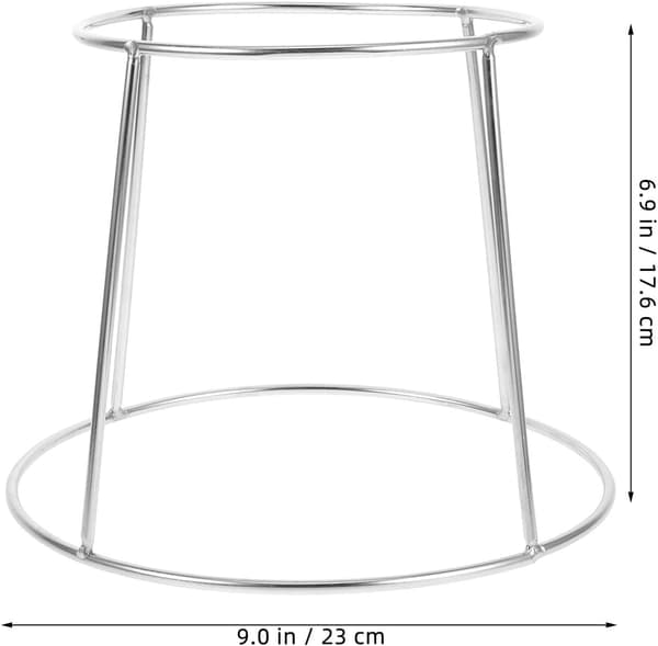 3 STK Rustfritt Stål Sjømatbrettstativ Dobbeltlags Matfat Holder Stativ