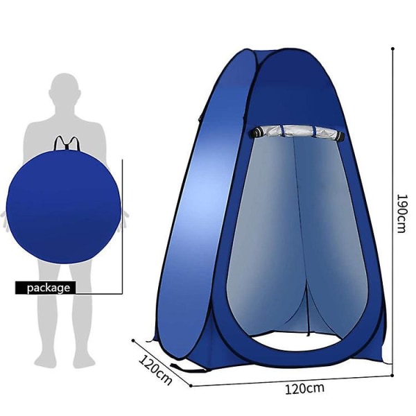 Enkel Pop Up Dusch Tält Toalett Omklädningskabin Camping Utomhus Skydd Inomhus Utomhus Omklädningsrum Bärbar (blå)