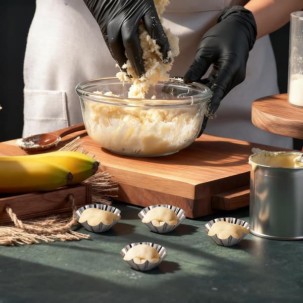 12 stk. terteformer Cupcake Muffins Bakekopper Rustfritt Stål Blomsterform Gjenbrukbar Non-Stick Bakeutstyr