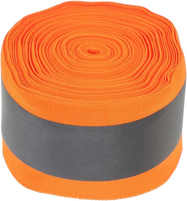 Sy reflekterende stoffstripe fluorescerende grønn for sikkerhetsklær og trafikkvarseltape