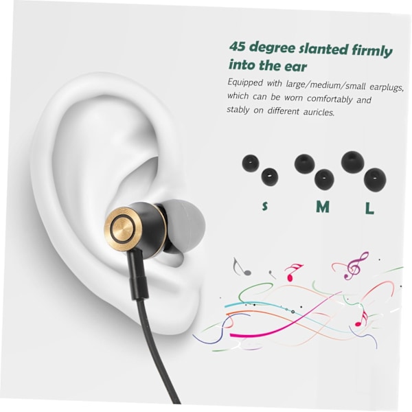 USB Type-C Hodetelefoner Støyreduserende In-ear Headset Mikrofon for Telefon/Nettbrett