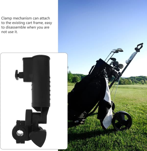 Paraplyholder til golfvogn, vindtæt udendørs paraplyholderclips
