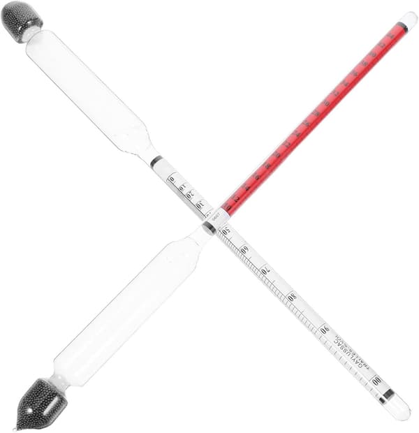 2 st dubbelskala alkoholtestare hydrometer sprit alkoholkoncentration