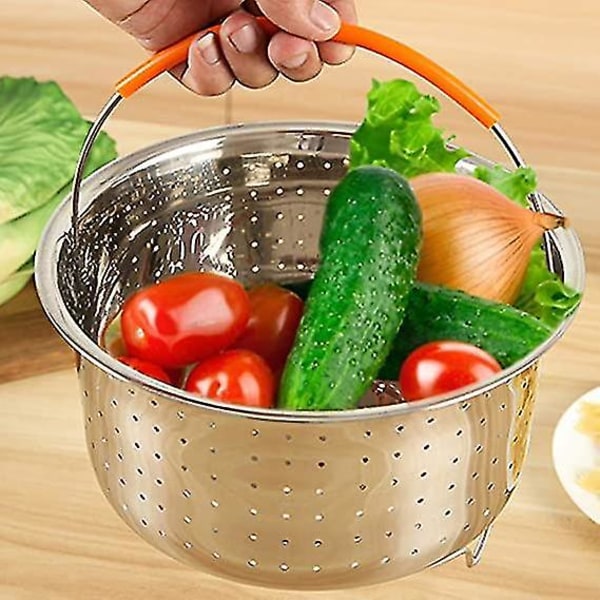 Robust Dampkurv til Instant Pot - Rustfrit Stål med Silikon
