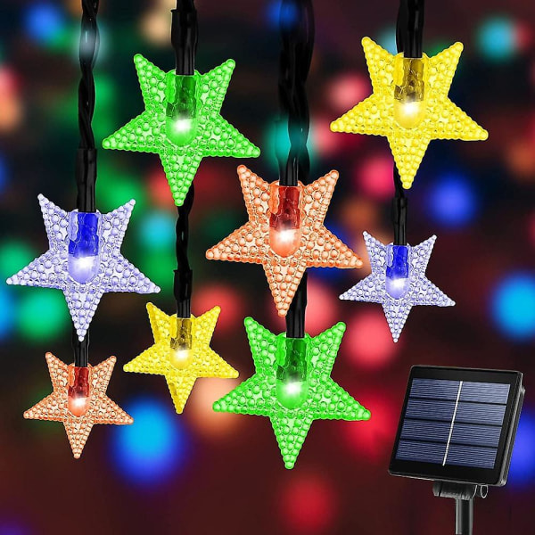 Star String Lights Solar Christmas 12m-100led 8 moduser