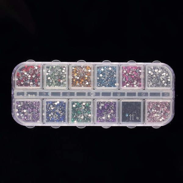 Bland Farge Teardrop Nail Art Gems Rhinestones Glitters Decor