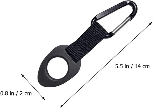 5 st silikonvattenflaskspännen med D-ring karbinhakar i aluminiumlegering nylonrem multifunktionell flaska