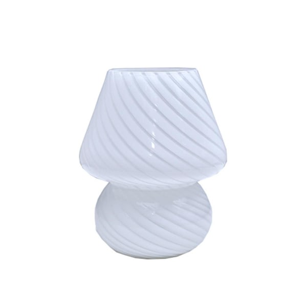 Stort salg glass sjampinjong nattbord lampe retro stil stripe lampe 12cf |  Fyndiq