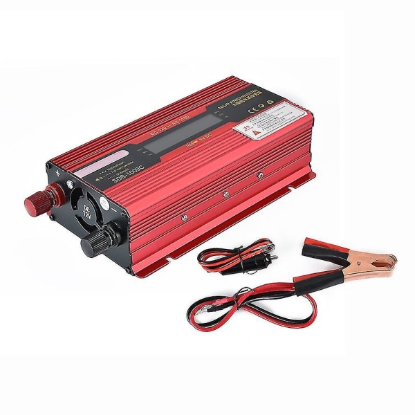 Bærbar 1200w solenergi bilinverter LCD-skjerm 12v-110v