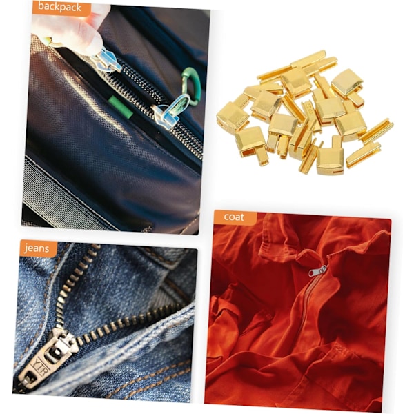 Dragkedja Bottenstopp Ersättning 10-Pack Metall Dragkedjehuvud Slider Utsökt Detaljdesign