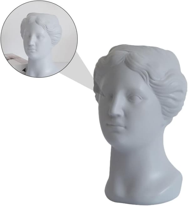 Hartsskulptur Staty Prydnad Klassisk Stil Robust Inomhusfigur Pennställ för Heminredning