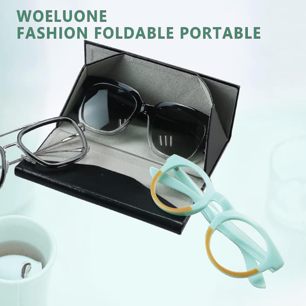 2-pack glasögonfodral, hårdskaligt, hopfällbart, bärbart solglasögonfodral