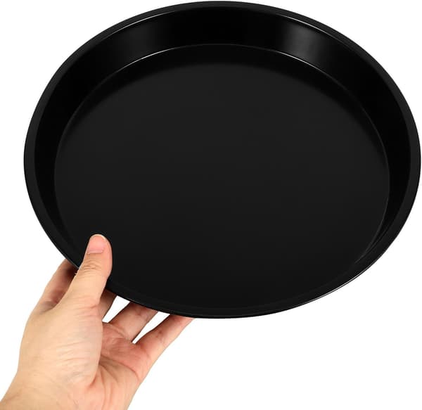 Pizzapanne i karbonstål, rund, non-stick bakebrett, 10 tommer, solid non-stick overflate