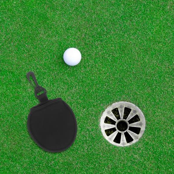 Bærbar Golfboldrenserpose Sort, Multifunktionel Golfpose med Beskyttelsesovertræk