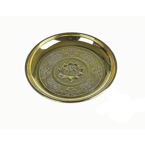 Exquisite Gold Alloy Lotus Fruit Tray 18cm Decorative